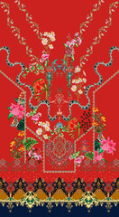 front back sleeve digital print pattern