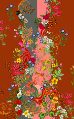 front back sleeve digital print pattern