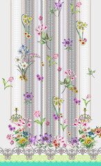 front back sleeve digital print pattern
