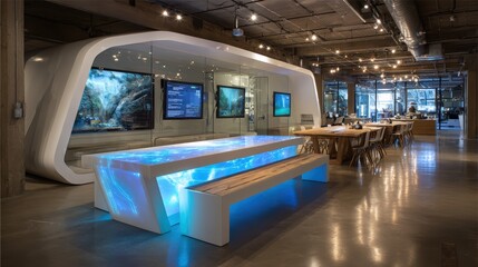 Fototapeta premium Modern Office Design | Interior | Collaborative Workspace