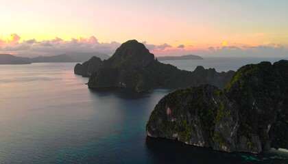 Tropical islands at sunrise