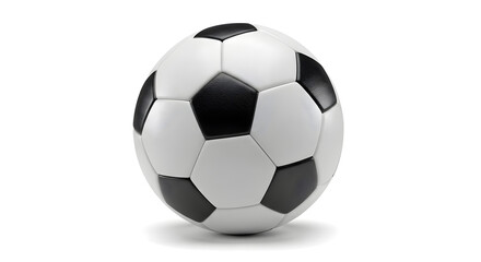 Classic soccer ball isolated on white ready for action, perfect for sports, competition, and team spirit