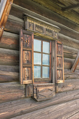 Window of the house of a wealthy peasant. Eighteenth century, Russia, Kizhi Island