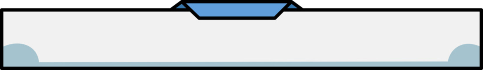 Obraz premium Modern minimalist lower third graphic template with a blue accent color