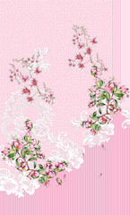 front back sleeve digital print pattern