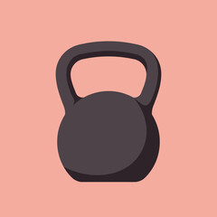Dark grey kettlebell for fitness and strength training.