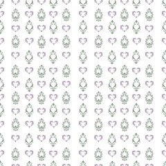 Elegant luxury damask style pattern in white fabric