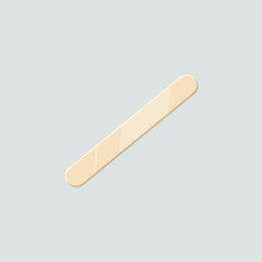 Simple wooden popsicle stick for crafts and food.