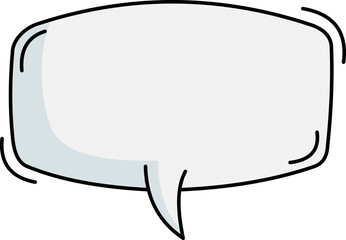 A clean and simple white speech bubble for messages or dialogues in your design