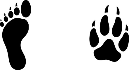Animal Footprint Silhouette, Animal Footprint, Animal Footprint Vector, Animal Tracks, Animal Tracks Silhouette