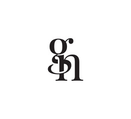 Elegant Serif Monogram Logo with Overlapping Initial Letters – Vintage and Modern Branding Design gn