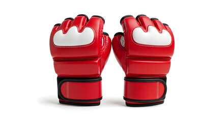 Professional red MMA gloves ready for training or competition, perfect for fight sports and fitness.