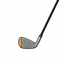 Flat Style Golf Iron Club Equipment Sport Illustration Element