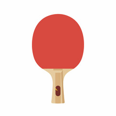 Flat Style Single Ping Pong Paddle with Red Rubber Sport Equipment