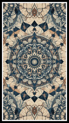 Mandala. Decorative pattern for printing on wall decorations, covers, leaflets, business cards, wallpapers, fabrics. Oil painting