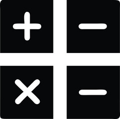 Obraz premium Black and White Mathematical Operations Symbols Displayed as an Abstract Design