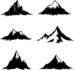 Alpine Peaks and Mountain Range Silhouettes