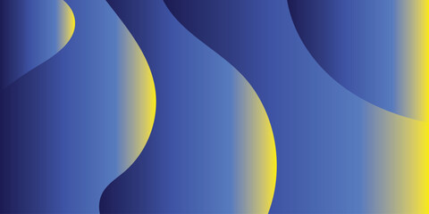 Abstract blue and yellow wavy background, featuring smooth, flowing curves and a gradient transition, evoking a sense of movement and energy