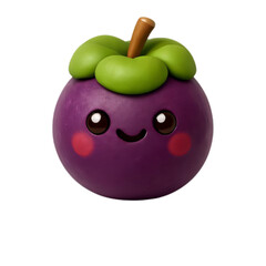 Cute mangosteen illustration, children's comic book