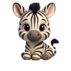 Cute zebra illustration, children's comic book