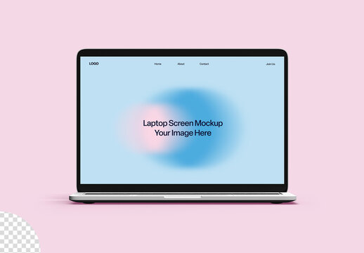 Laptop Screen Device Mockup Isolated