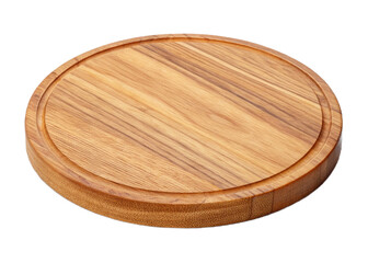 wooden podium isolated on white background