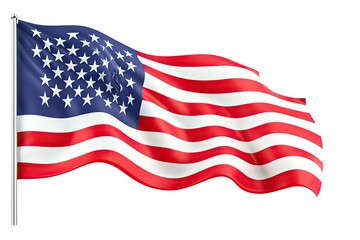 Fototapeta premium American flag waving proudly in the breeze
