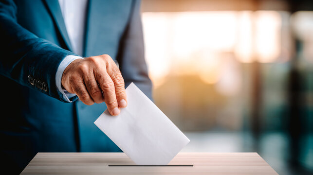 D&eacute;p&ocirc;t de bulletin de vote dans l'urne