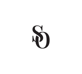 Obraz premium Elegant Serif Monogram Logo with Overlapping Initial Letters – Vintage and Modern Branding Design so