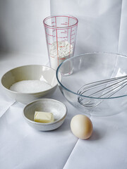 Flat Lay of Baking Tools and Ingredients