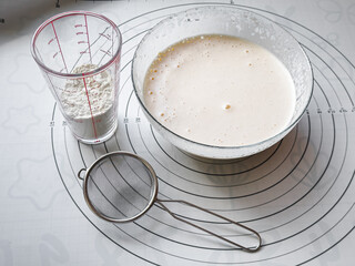 Pastry Preparation Ingredients on Baking Mat