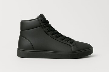 black leather shoes