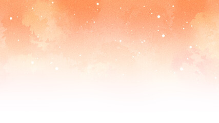 透明感のあるオレンジのグラデーションの背景　水彩