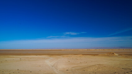 Il deserto del Sahara nella regione di Tezeur, area di Ong Jmal. Tunisia, Nord Africa