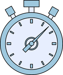 Stylized Stopwatch Illustration Depicting Time Measurement and Precision