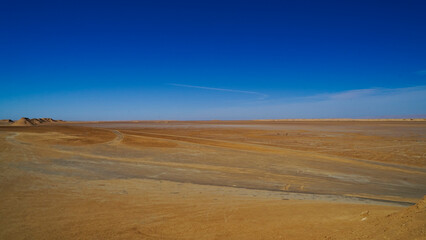 Il deserto del Sahara nella regione di Tezeur, area di Ong Jmal. Tunisia, Nord Africa