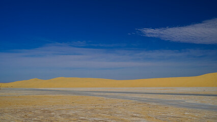 Il deserto del Sahara nella regione di Tezeur, area di Ong Jmal. Tunisia, Nord Africa