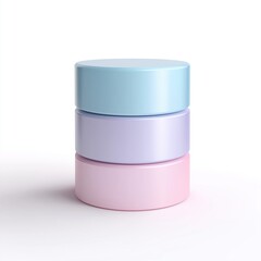 3D Pastel Database Stack Cylinders