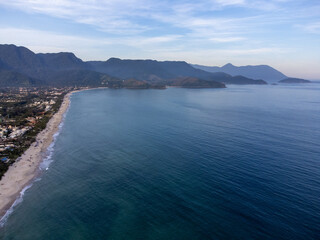 Obraz premium Beautiful seaside beach on the north coast of São Paulo