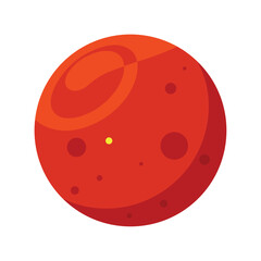 vector illustration of a red mars