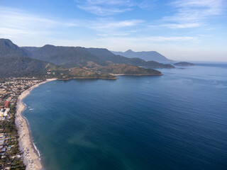 Beautiful seaside beach on the north coast of São Paulo