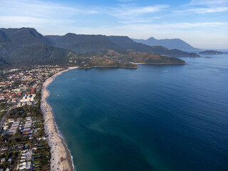 Beautiful seaside beach on the north coast of São Paulo