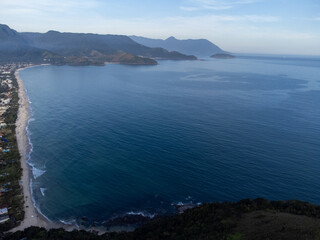 The beautiful beach in the Atlantic Forest of Maresias on the north coast of São Paulo