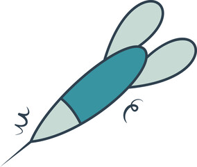 Minimalist dart illustration against a black background: Precision and accuracy