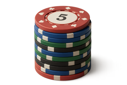 casino chips isolated on white