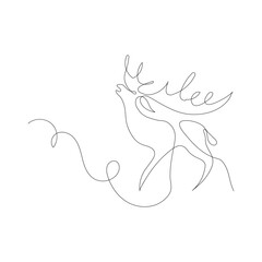 deer animal lines art canary logo vector symbol icon design graphic illustration