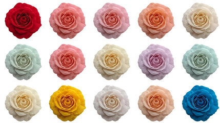 Realistic Roses Collection – Transparent Background