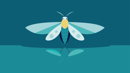 Illustration of a moth with open wings