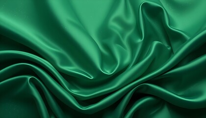 Obraz premium dodger green abstract background. Silk satin velvet fabric. Elegant luxury rich