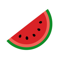 Slice watermelon vector illustration